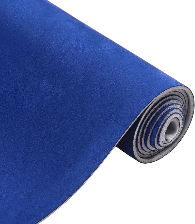 Partuto Headliner Fabric 96" L x 57" W Interior Trim DIY Roof Repair Replacement Suede Fabric Blue 1 Pcs - Image 1